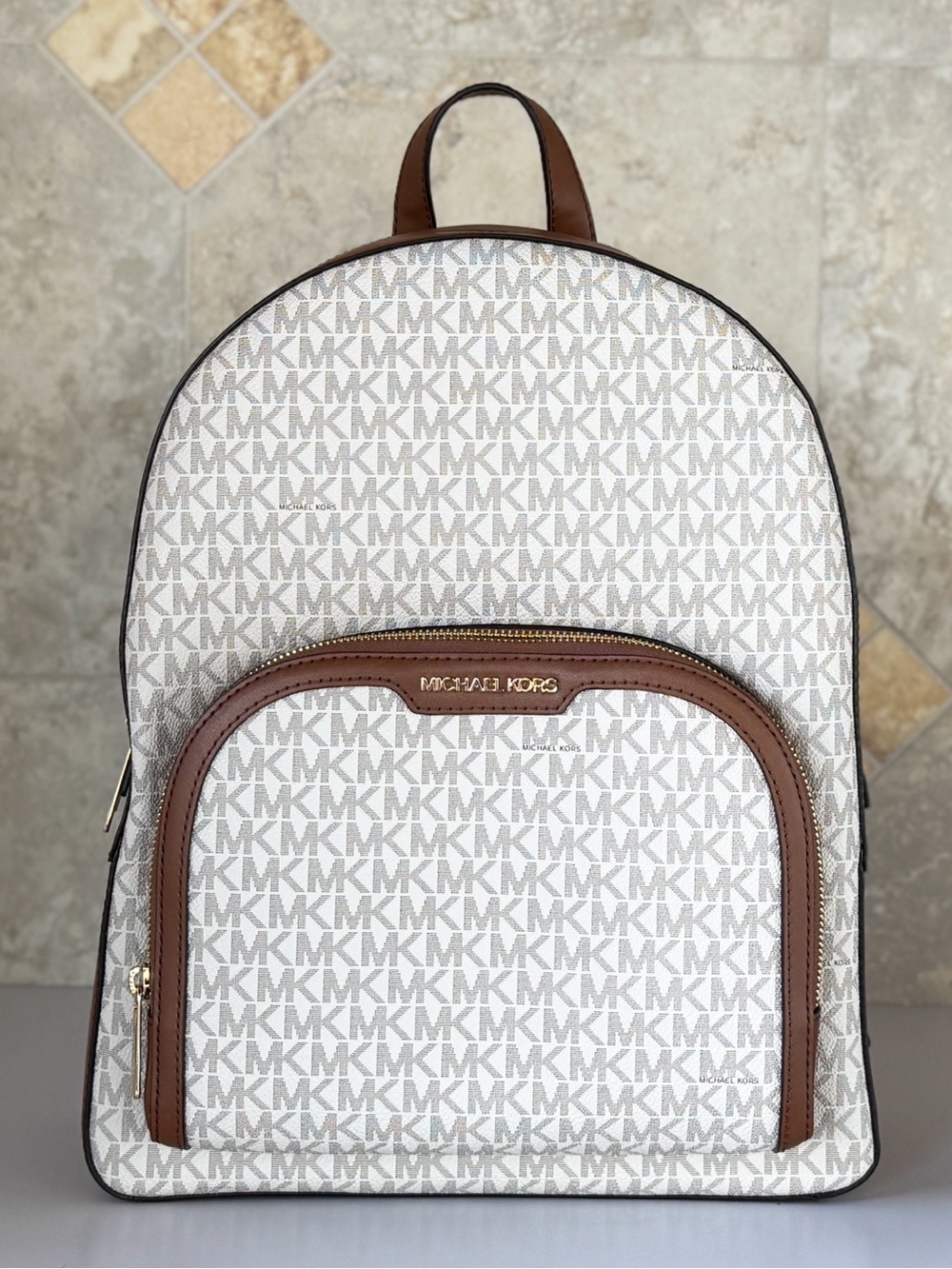 Michael Kors Jaycee LG Backpack MK Vanilla/Brown